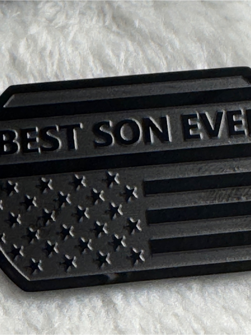 APSVO Best Son Ever Dog Tag Necklace From Mom Black Stainless Steel 24” Gift